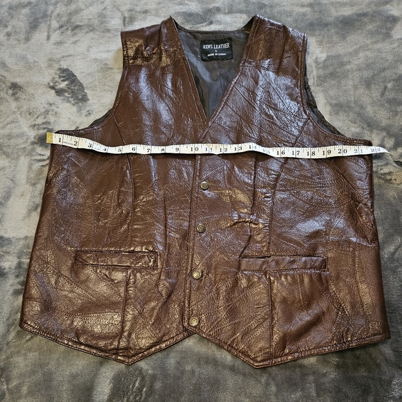 Vintage Ken's Leather Pigskin Vest - Picture 6 of 8